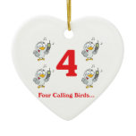 12 days four calling birds christmas ornaments