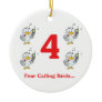 12 days four calling birds ornament