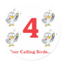 12 days four calling birds round stickers