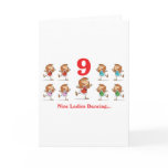 12 days nine ladies dancing greeting cards