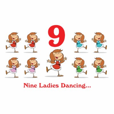 12 days nine ladies dancing photo sculpture by doonidesigns