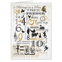 12 Days of Christmas Greeting Card