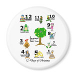 12 Days of Christmas Magnets