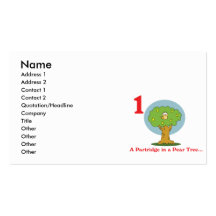 12 days partridge in a pear tree business cards