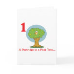 12 days partridge in a pear tree greeting card