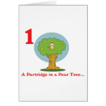 12 days partridge in a pear tree greeting card