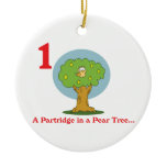 12 days partridge in a pear tree christmas ornaments
