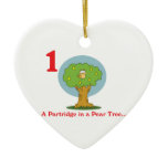 12 days partridge in a pear tree christmas ornament