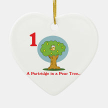 12 days partridge in a pear tree christmas ornament