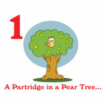 12 days partridge in a pear tree photo cutout