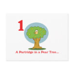 12 days partridge in a pear tree post card