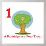 12 days partridge in a pear tree posters