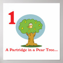 12 days partridge in a pear tree posters