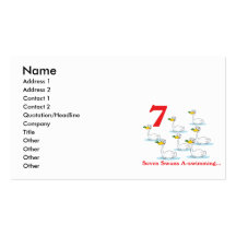 12 days seven swans a-swimming business cards