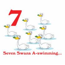 12 days seven swans a-swimming photo cutouts