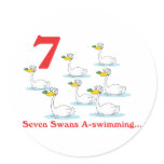 12 days seven swans a-swimming sticker