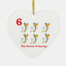 12 days six geese a-laying christmas ornaments