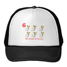 12 days six geese a-laying mesh hats