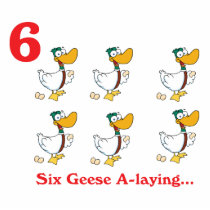 12 days six geese a-laying cut outs