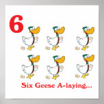 12 days six geese a-laying posters