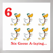 12 days six geese a-laying posters
