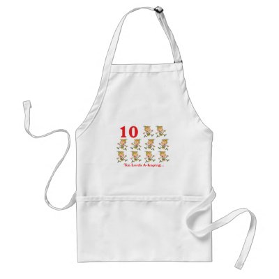 12 days ten lords a-leaping apron by doonidesigns