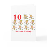 12 days ten lords a-leaping greeting card