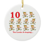 12 days ten lords a-leaping christmas ornaments