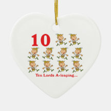 12 days ten lords a-leaping christmas tree ornaments