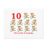 12 days ten lords a-leaping postcard