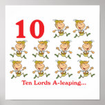12 days ten lords a-leaping posters