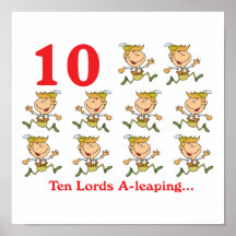 12 days ten lords a-leaping posters