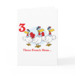 12 days three french hens greeting card