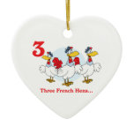 12 days three french hens ornament