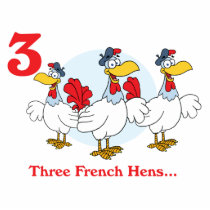 12 days three french hens acrylic cut out