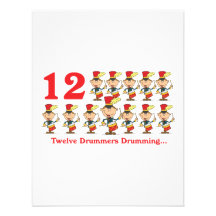 12 days twelve drummers drumming custom invites