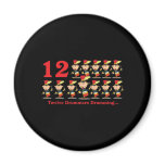 12 days twelve drummers drumming refrigerator magnet