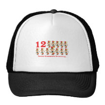 12 days twelve drummers drumming mesh hats