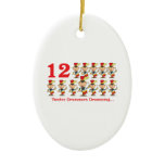 12 days twelve drummers drumming ornament