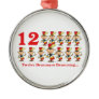 12 days twelve drummers drumming christmas tree ornaments