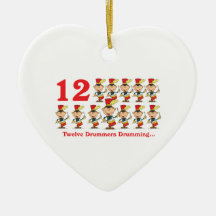 12 days twelve drummers drumming christmas ornaments