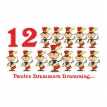 12 days twelve drummers drumming photo cutout