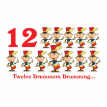 12 days twelve drummers drumming photo cutout