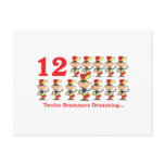 12 days twelve drummers drumming postcard