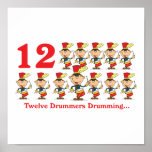 12 days twelve drummers drumming posters