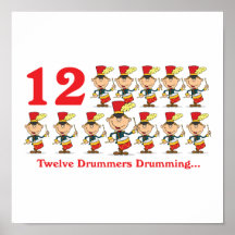 12 days twelve drummers drumming posters