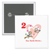 12 days two turtle doves buttons