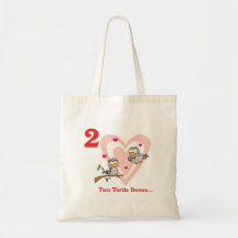 12 days two turtle doves canvas bag