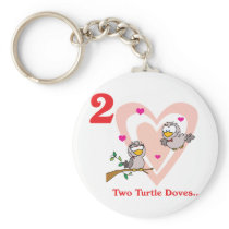 12 days two turtle doves keychains