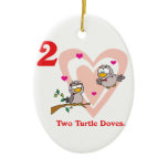 12 days two turtle doves christmas ornament